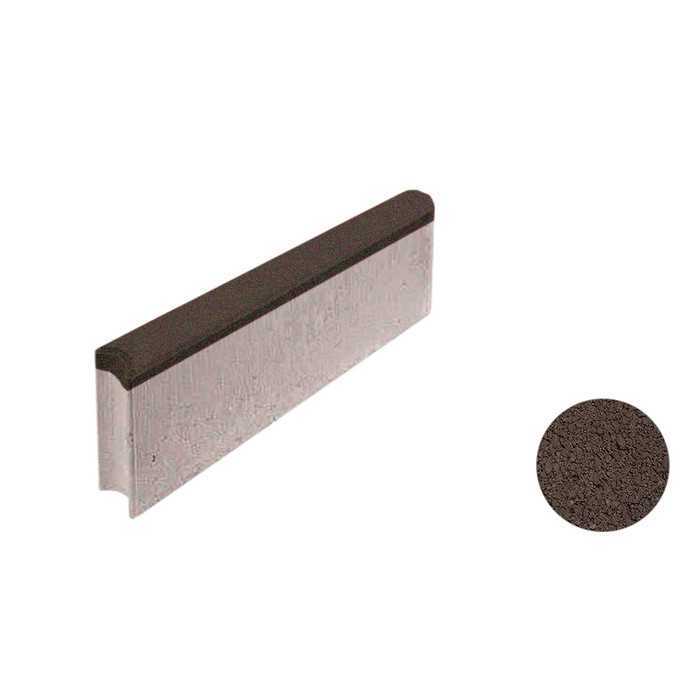 Тротуарный бордюр с шарнирным стыком ВЫБОР БРШ 50.20.8 неполный прокрас, Гранит коричневый 500*200*80 мм